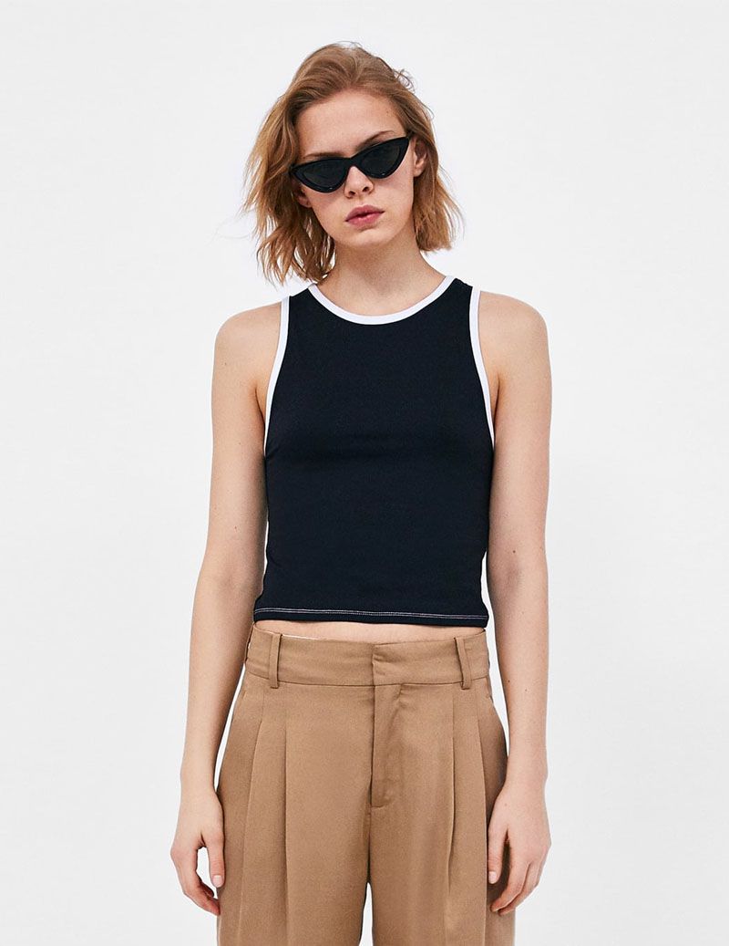 Top With Contrasting Trym