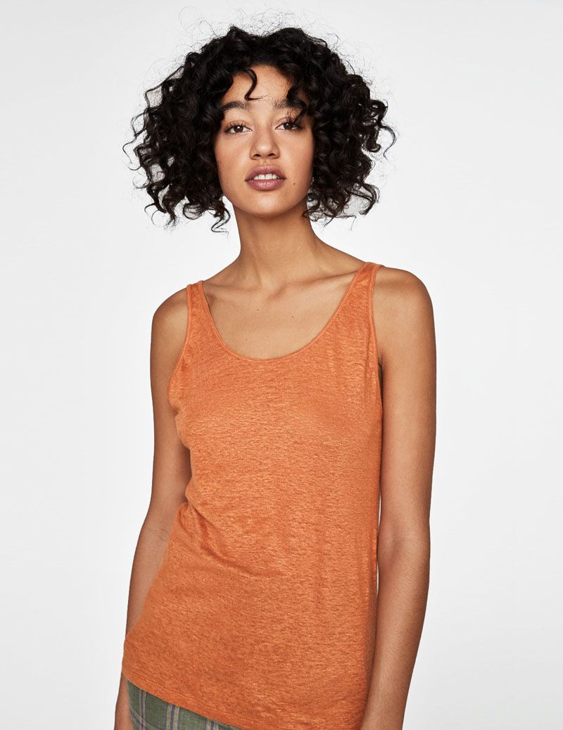 Strappy Linen Top - الصورة 2