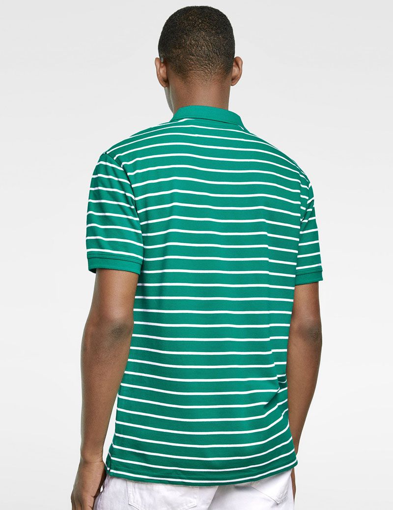 Basic Striped Polo Shirt - الصورة 3