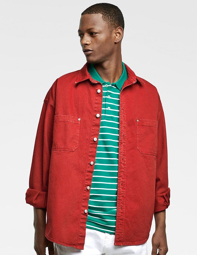 Basic Striped Polo Shirt