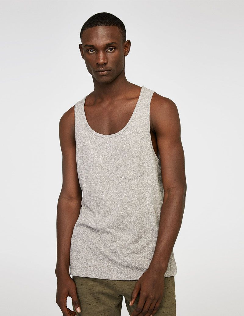 Sleeveless T-Shirt With Pocket - Image 2