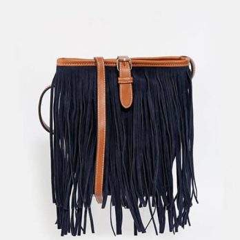 Anita Mini Flat Suede Shoulder Bag